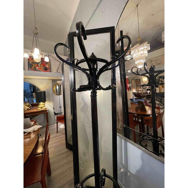 Coat Stand in Black Ebonized Wood from Thonet, 1990s For Sale - Image 3 of 13