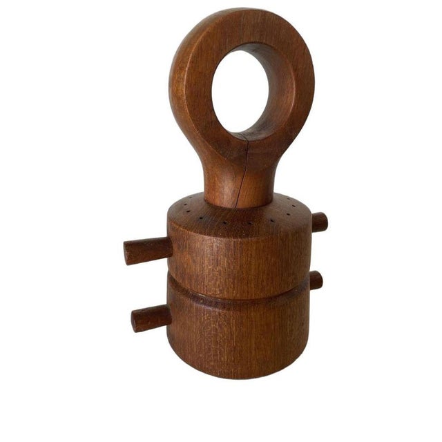 Mid-Century Modern 1960s Danish Modern Carved Teak Pepper Grinder Set by Jens Quistgaard For Sale - Image 3 of 9