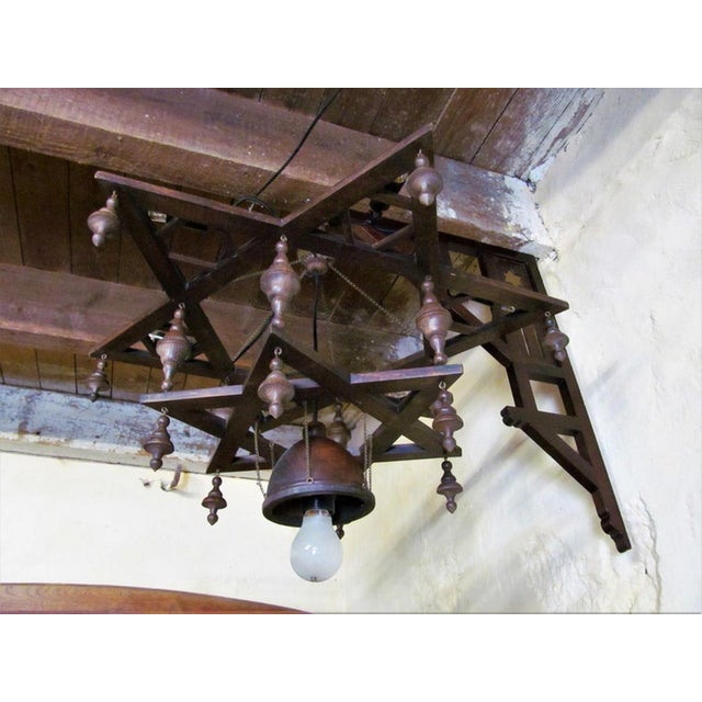 Vintage Star of David Light Fixture, 1960s For Sale - Image 4 of 11
