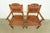 Early 20th Century Early Romweber Antique English Jacobean Carved Oak and Burl Wood Armchairs, Pair For Sale - Image 5 of 13
