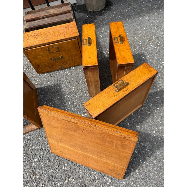 Early 20th Century Library Bureau Quarter-Sawn Oak Modular Filing & Storage Cabinet For Sale In Boston - Image 6 of 18