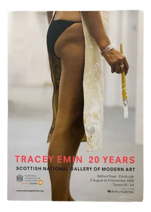 Tracey Emin 20-Year Retrospective Lithographic Poster, Scottish National Gallery of Modern Art, 2008