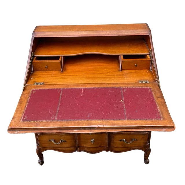 Louis XV Style Secretaire in Fruitwood, 1920s For Sale - Image 3 of 10