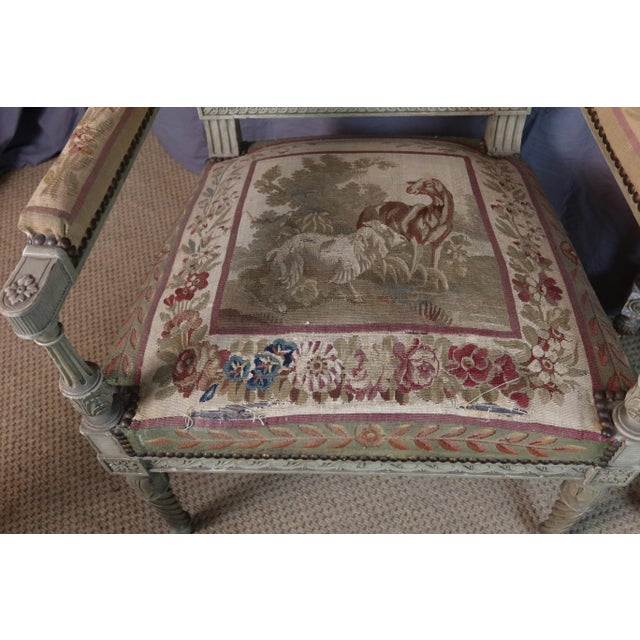 Directoire Armchairs in Wood, Set of 2 For Sale - Image 4 of 13