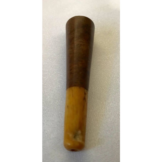 Mid-Century Modern Midcentury Burled Walnut Hand-Carved Cigarette Holder For Sale - Image 3 of 6