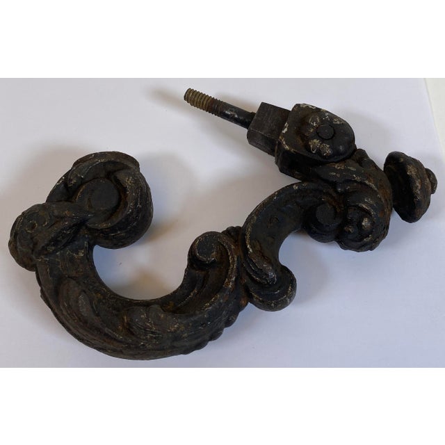 French 18th Century French Iron Door Knocker For Sale - Image 3 of 5