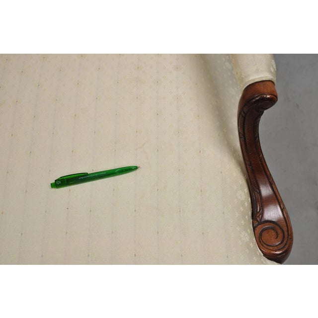 Vintage Thomasville Georgian Style Carved Mahogany Lounge Arm Chairs - A Pair For Sale - Image 12 of 16