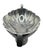 Vintage Pewter Pedestal Centerpiece Bowl With Scalloped Rim and Scrolled Handles For Sale - Image 4 of 10