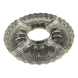 Mid-Century Crystal Centerpiece attributed to Cristalleries De Baccarat, 1940s, Set of 4 For Sale