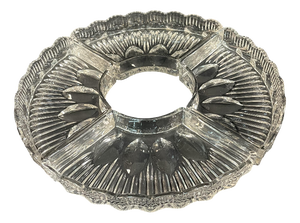 Mid-Century Crystal Centerpiece attributed to Cristalleries De Baccarat, 1940s, Set of 4