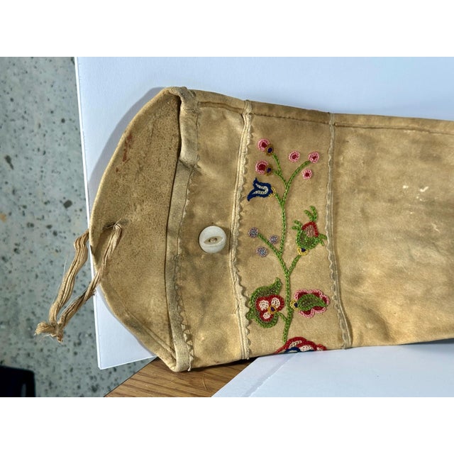 Rare & Authentic Antique Cree Indian Embroidered Rifle Scabbard for your consideration. The scabbard measures approx. 39...