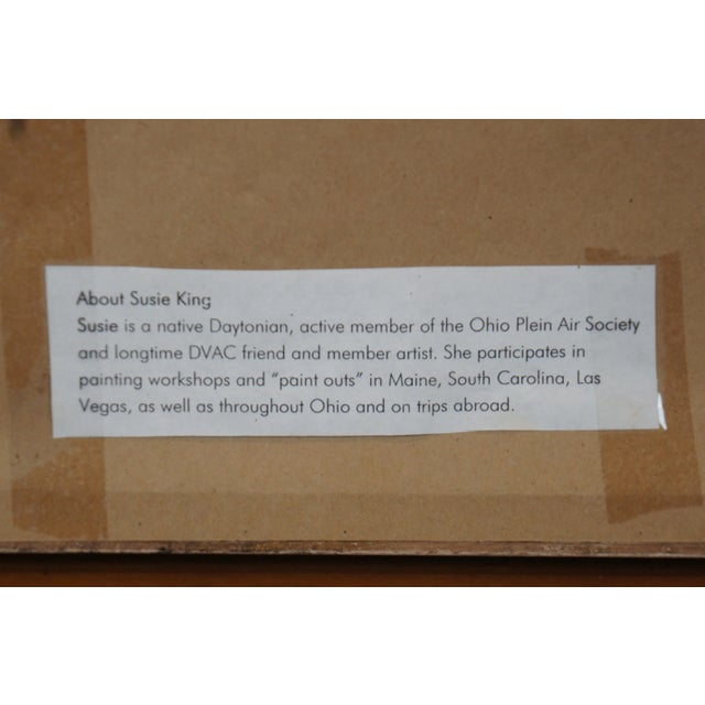 Vintage Susie King Autumn Fall Impressionist Landscape Oil Painting 16" For Sale - Image 4 of 11