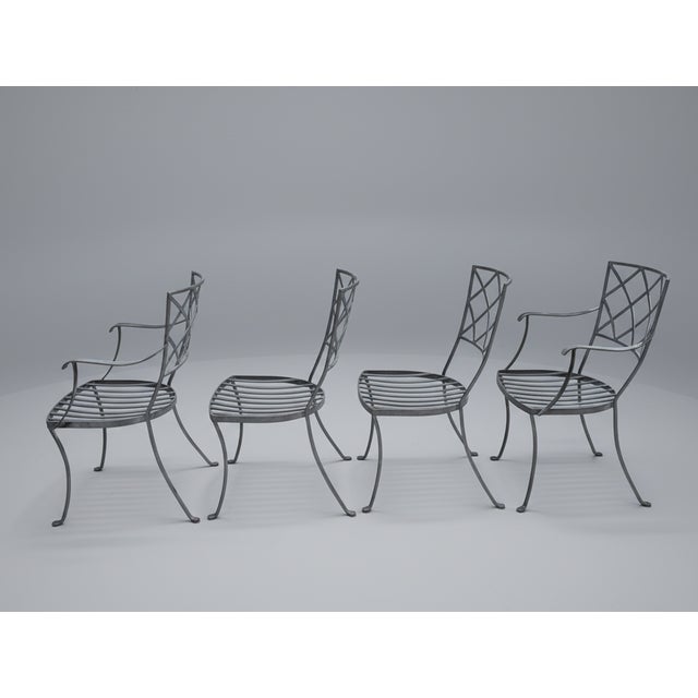 Mid-Century Modern Mid-Century Wrought-Iron Patio Set For Sale - Image 3 of 11