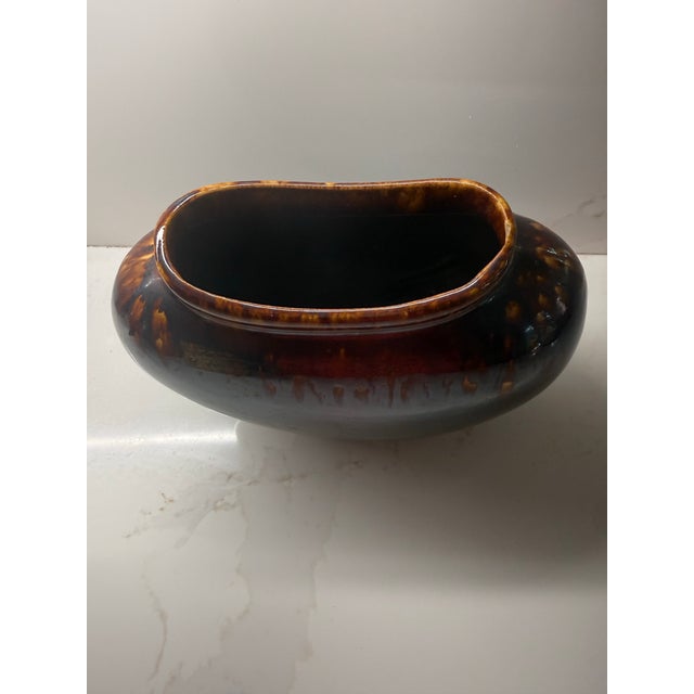 Ceramic 7 Pieces of Mid 19th Century Bennington Brown/Yellow Glaze Spongeware For Sale - Image 7 of 12