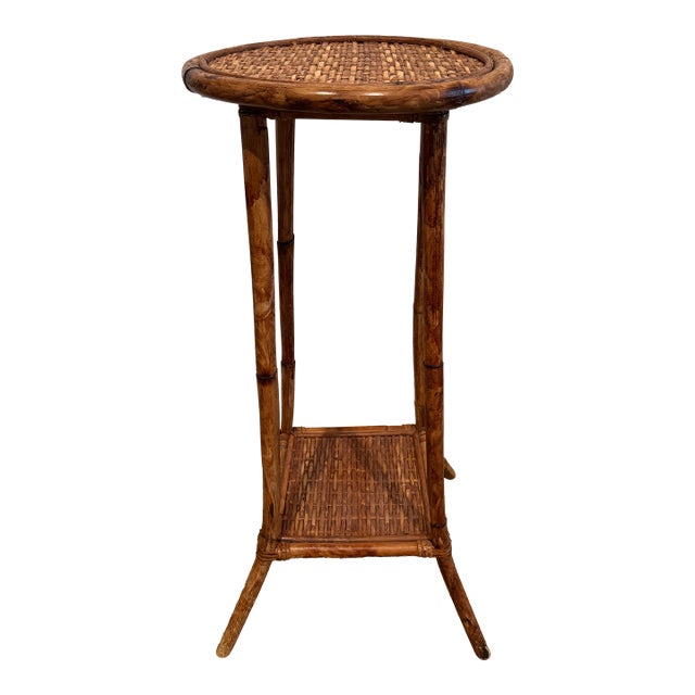 Vintage Tall Bamboo Stand For Sale