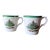 Late 20th Century Spode Christmas Tree Pattern Mugs Pointed Handle - Set of 2 For Sale