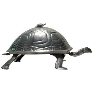 Arthur Court Cast Aluminum Turtle Meat Dome Usa For Sale