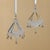 Contemporary Chandelier Glass Holiday Ornaments, Set of 6, Silver For Sale - Image 3 of 3