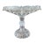 Vintage Daisy & Button Clear Pressed-Glass Pedestal Compote For Sale