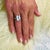 Natural Aquamarine Diamond Ring 14K W Gold 6.67 TCW Certified For Sale - Image 9 of 9