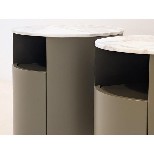 Stone Onda Nightstands from Poliform, Set of 2 For Sale - Image 7 of 13