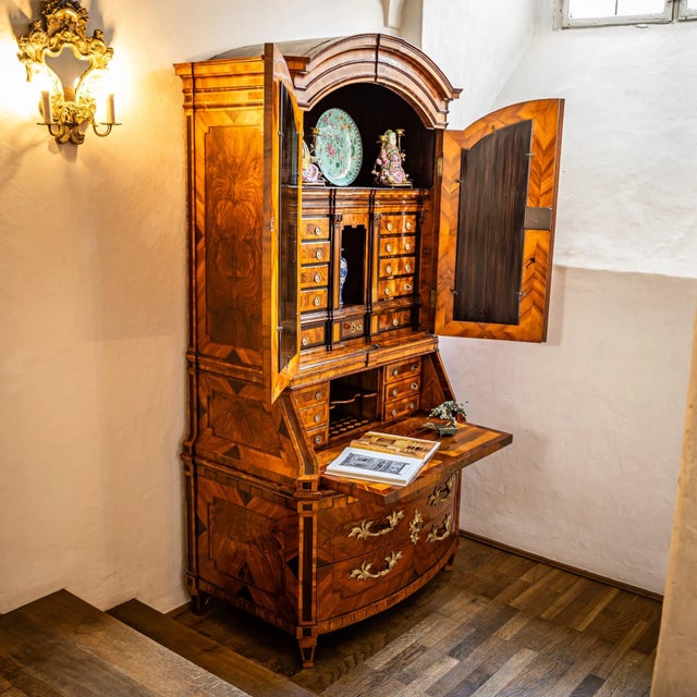 Baroque Secretary, Dresden, Germany, Mid-18th Century For Sale - Image 5 of 16