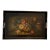 Vintage Hand-Painted Floral Oil Painting Lacquered Tray Wall Art For Sale