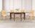 A rare and handsome set of six dining chairs designed by Budji Layug, constructed out of woven vegan leather over a wood...