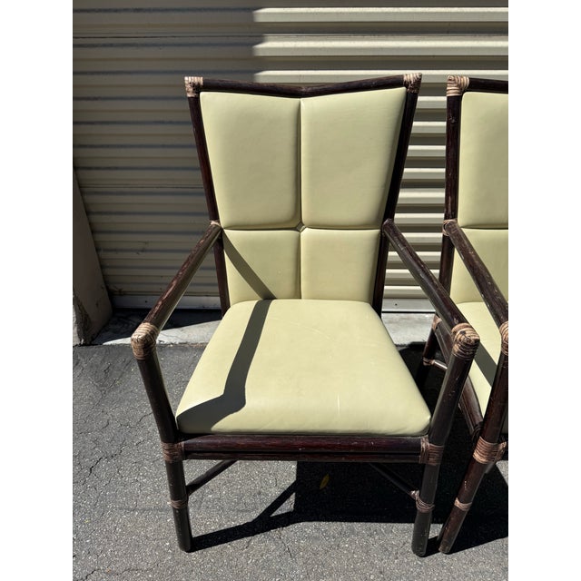 Hollywood Regency Vintage Barbara Barry McGuire Rattan "Cambria" Armchair For Sale - Image 3 of 9