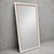 Details * Tall floor or wall mirror * Faux bamboo frame * White painted finish * Gilt inner border * Hollywood Regency...