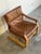 In Style of Åke Fribytter Brown Leather Lounge Chair Swedish Mid-Century Modern 1970s For Sale - Image 12 of 12