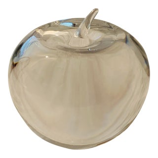Vintage Tiffany & Co. Crystal Apple Paper Weight For Sale