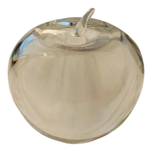 Vintage Tiffany & Co. Crystal Apple Paper Weight