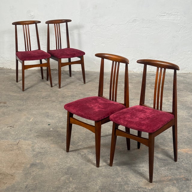 Polish Dining Chairs attributed to M. Zielinski, 1960s, Set of 5 For Sale - Image 9 of 9