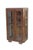 Antique Art Deco curio cabinet / bookcase / console. Made of mahogany featuring long doors with two shelves and glass...
