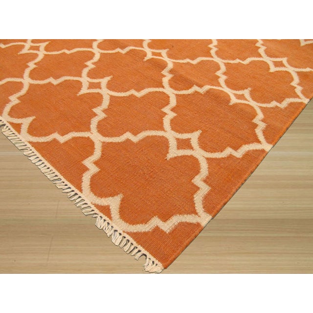 8x10 Opulent Delicate Yellow Geometric Modern Hand Knotted Carpet Rug For Sale In New York - Image 6 of 7