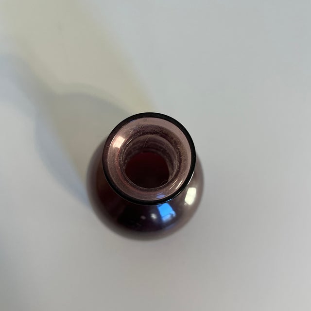 Mid 20th Century Mid 20th Century Purple Glass Vase For Sale - Image 5 of 5
