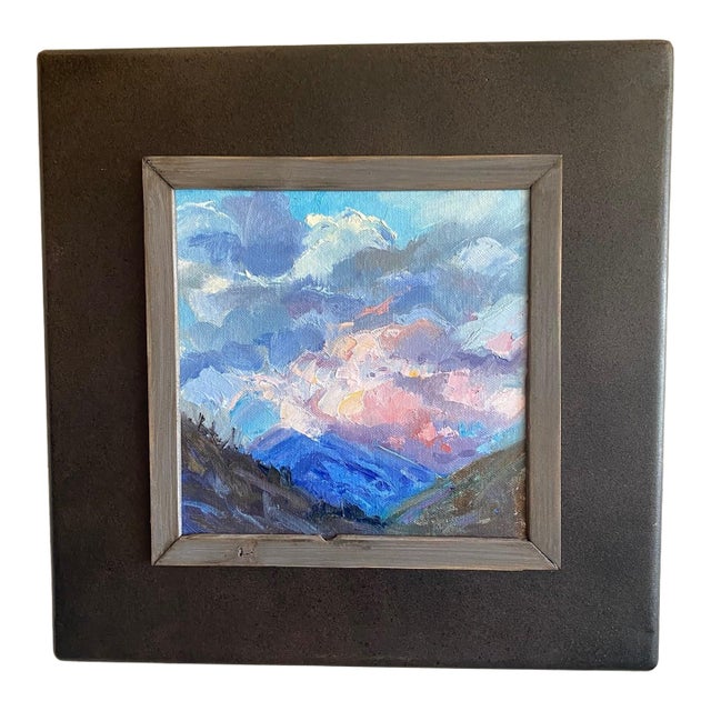 "Sundown" ~ Lorie Batson, Original Oil Painting. This Piece Captures the Quiet Drama of Sunset in a Mountain Valley. For Sale