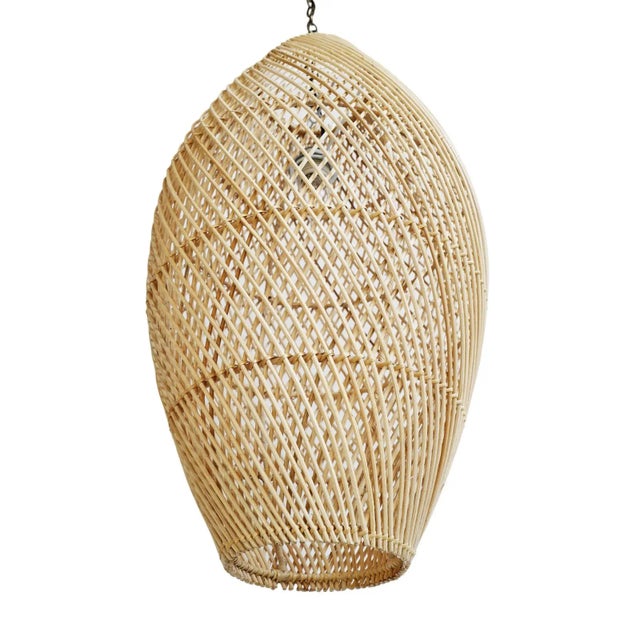 Rattan Bead Pendant Light Medium For Sale - Image 4 of 7