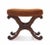 Wood Vintage Mid Century X-Base Decorative Bench For Sale - Image 7 of 8