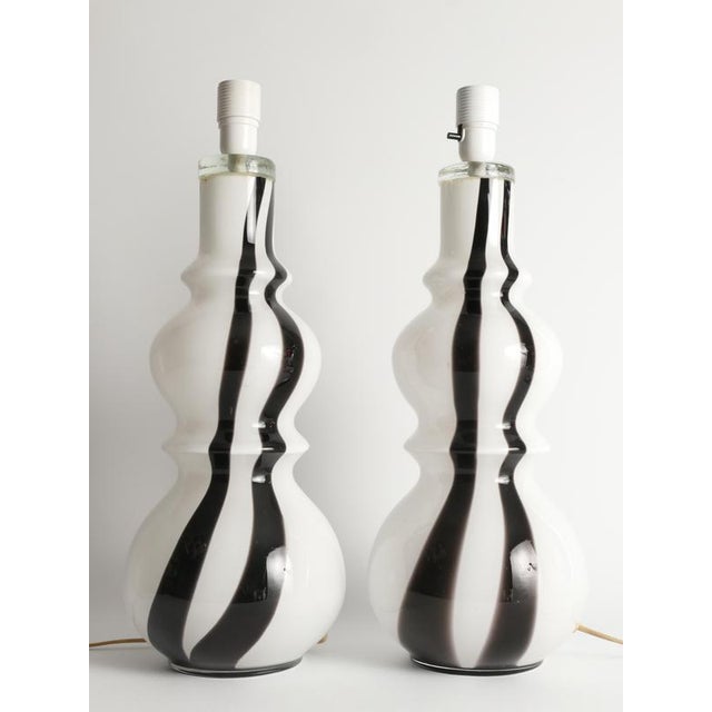 Art Glass Table Lamps, 1960s, Set of 2 For Sale - Image 4 of 16
