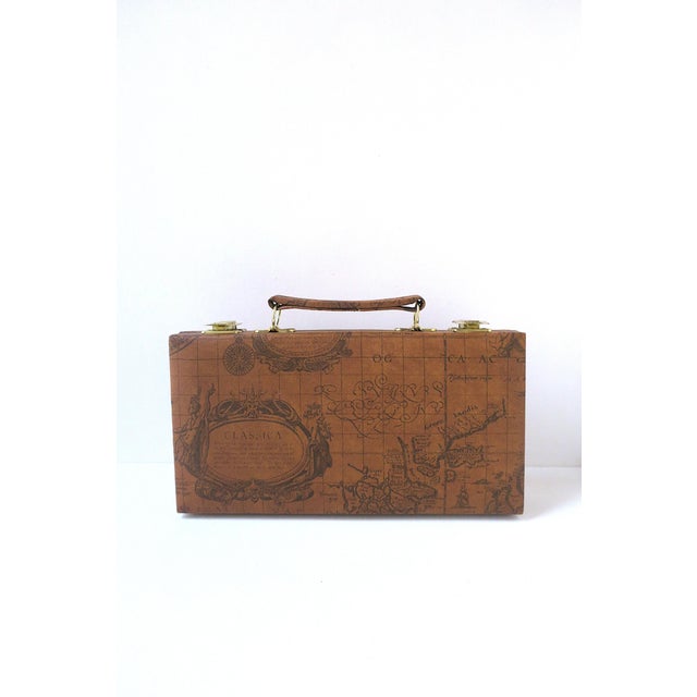 Mid 20th Century Game Set Chess Checkers Backgammon and More in World Globe Portable Case For Sale - Image 5 of 7