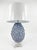 Italian-Style Encrusted Blue Ceramic Floral Table Lamps - a Pair For Sale In West Palm - Image 6 of 12