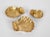 Amazing midcentury set of three shell shaped bowls in solid brass. This delightful piece was designed in Italy during the...