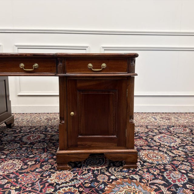 Classic English Double Desk For Sale - Image 11 of 18
