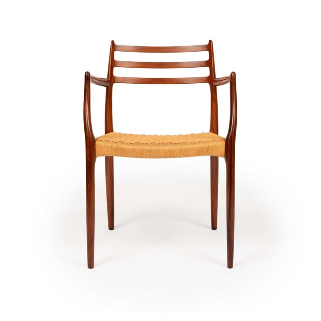 Vintage Niels Otto Møller Model 78 & 62 Dining Chairs – Rosewood Danish Cord Set of 8 For Sale - Image 10 of 16