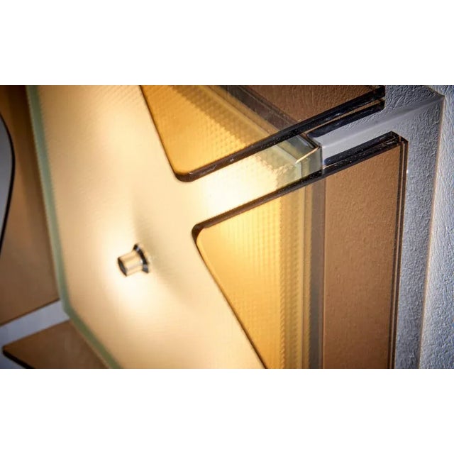 Flush Mount in Brown Glass, Italy, 1960s For Sale - Image 4 of 8