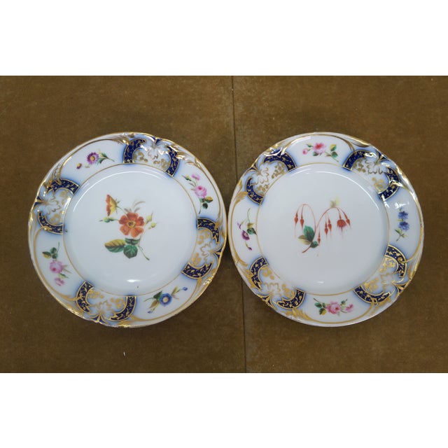 Antique Cobalt Blue & Gold Tea Coffee Demitasse Cups Dessert Plates China - 27 pcs For Sale - Image 16 of 17