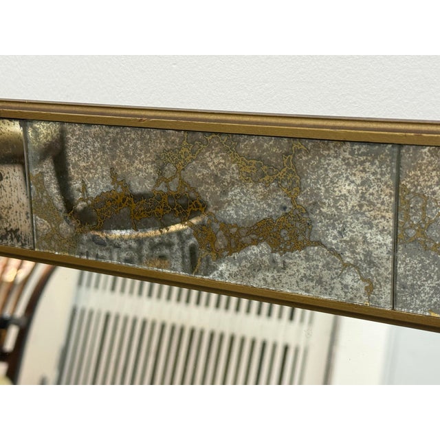 Agnew Associates Faceted Panel Wall Mirror, Antiqued For Sale - Image 9 of 12