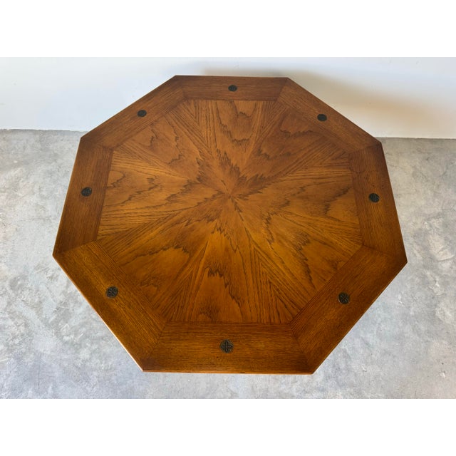 1970s Mid-Century Drexel “Esperanto” Walnut Octagonal Coffee Table For Sale - Image 5 of 12